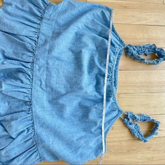 Madewell Sunshower ruffle sleeveless chambray cami - Picture 6 of 6